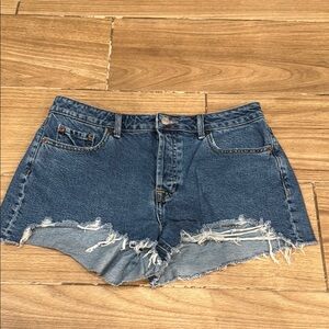 Gianni Bini Blue Jean Shorts Distressed Cut-Off Style